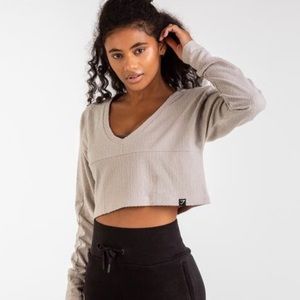 SOLD❗️Gymshark Beige Towel Crop Top